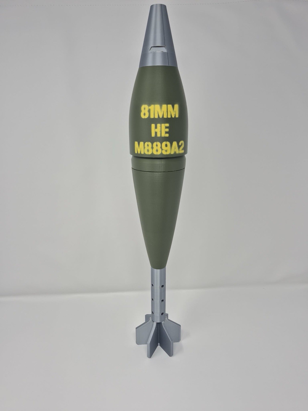81MM Mortar M889A2 Replica Prop 3d Printed, Painted - Fake