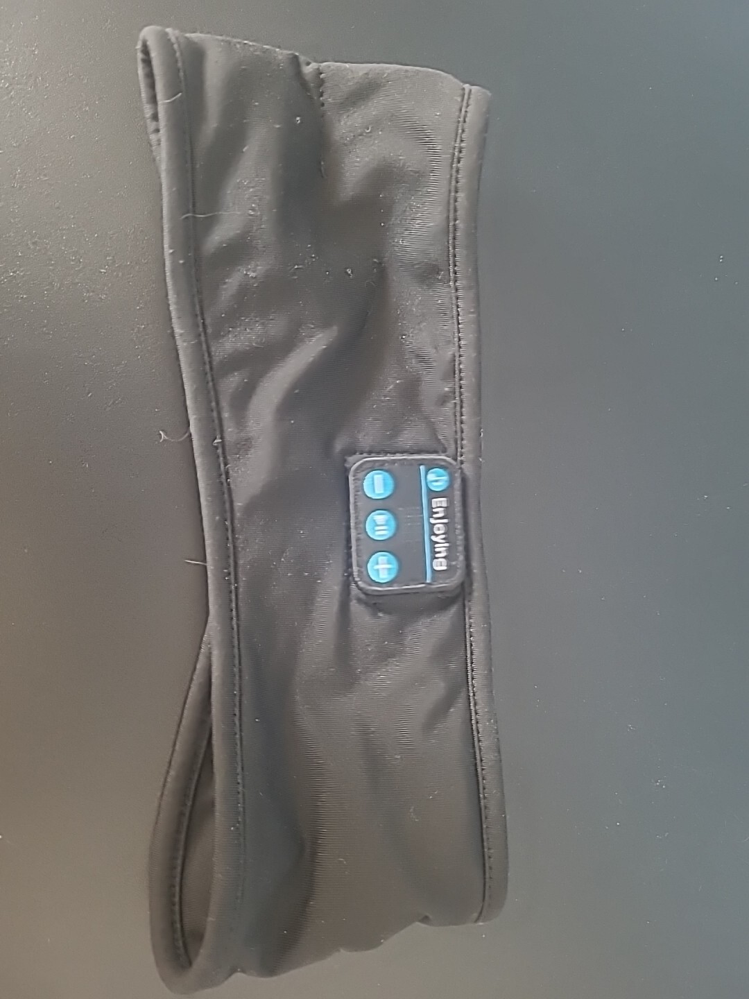 Missing Charger-Enjoying Bluetooth Headband Headphones. Black One Size