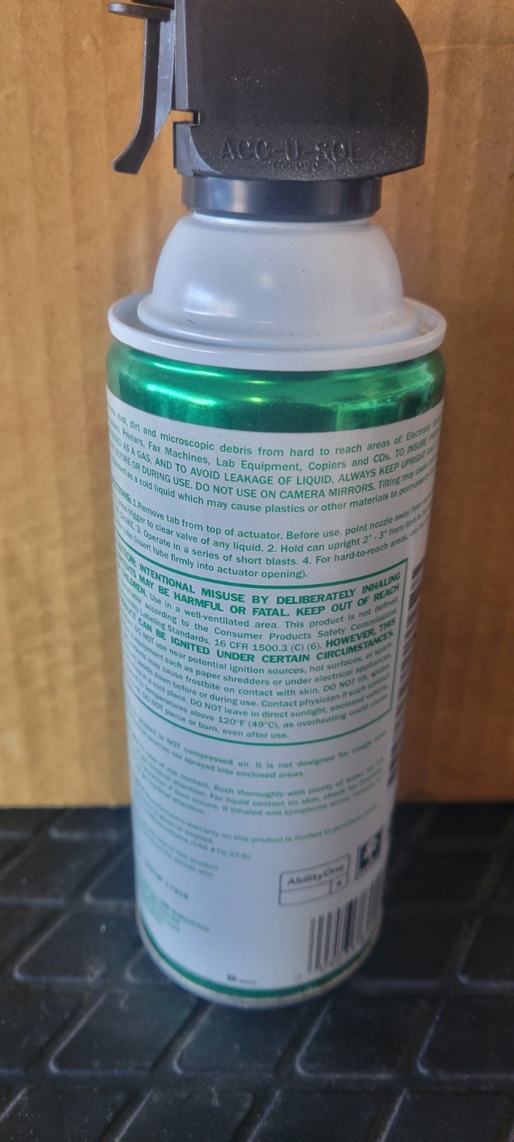 Canned Air Disposable Compressed Gas Duster, 10 oz Cans, 6 Pack