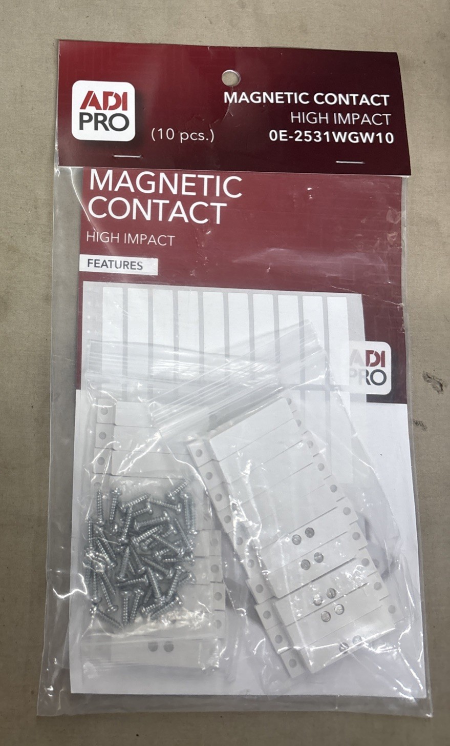 ADI PRO 0E-2531WGW10 Magnetic Contact Surface Mount Contact 1" Gap White 10 PK