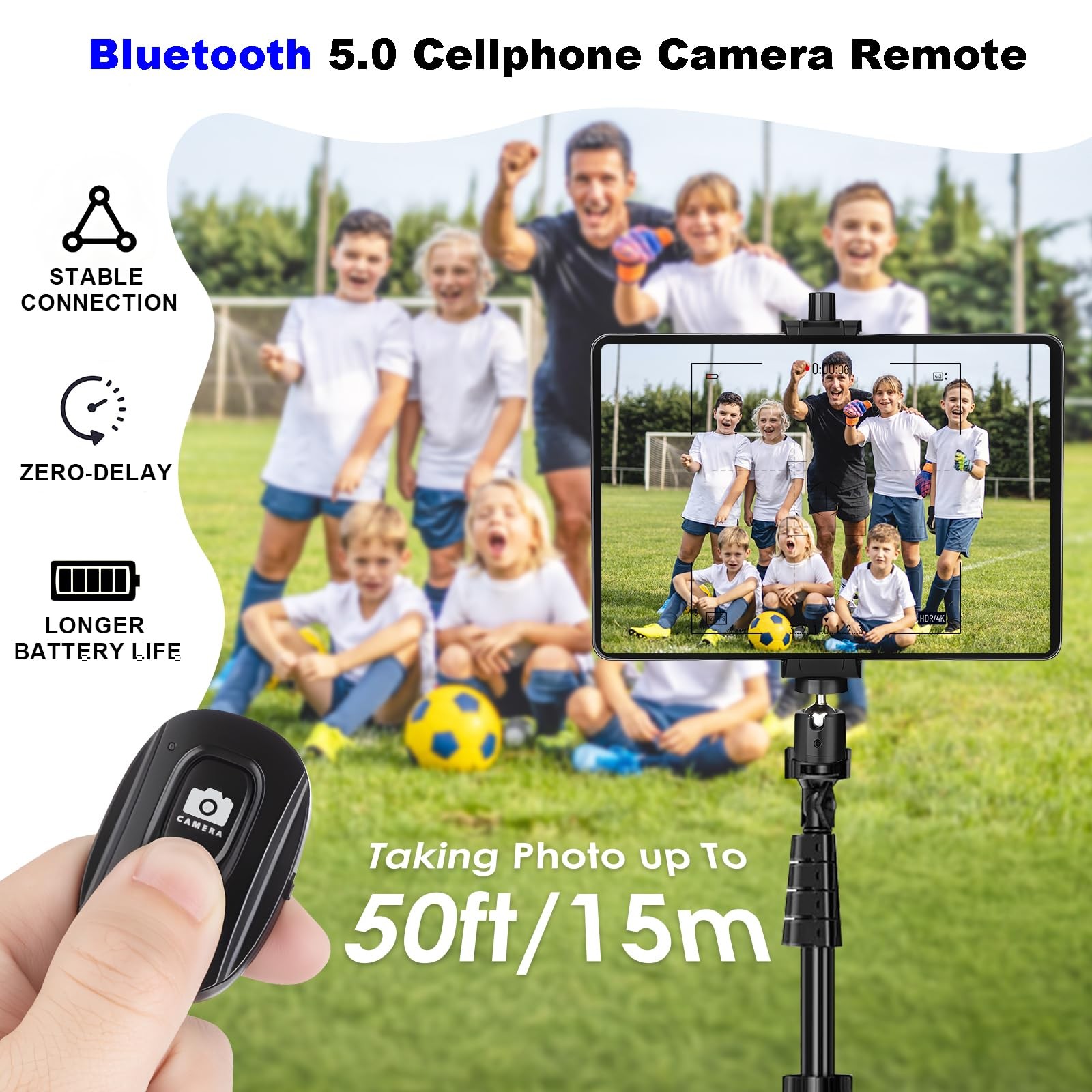 iPad Tripod Mount Adapter with Ball Head, Universal 360 Rotatable Tablet Clam...