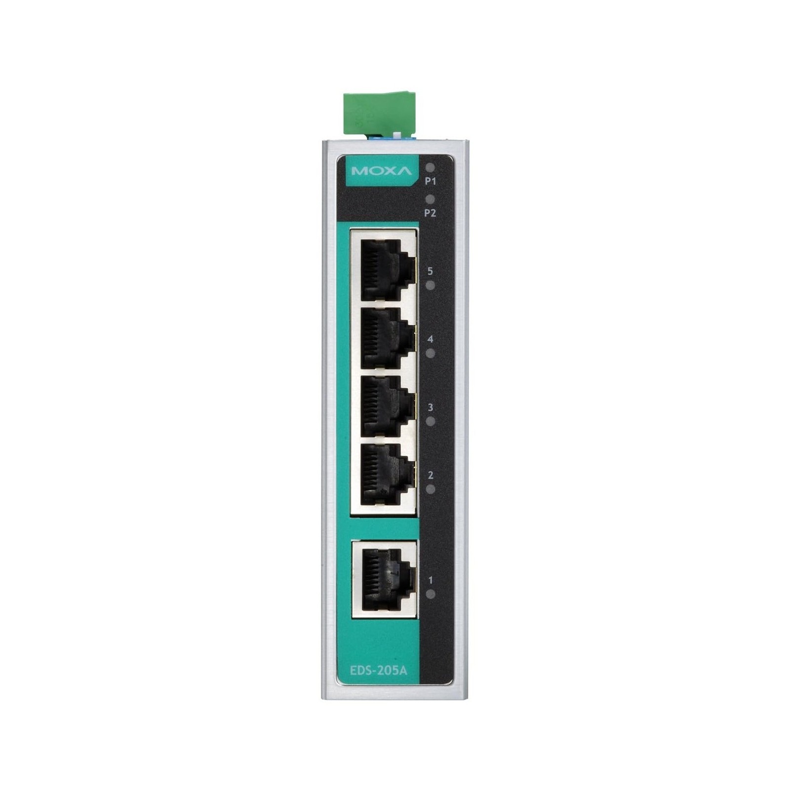 MOXA EDS-205A-T - 5 Ports Unmanaged Ethernet Switch, -40 to 75°C Operating