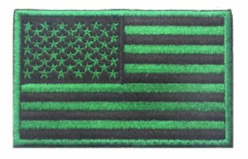 Patch - Green US Flag 2"x3" Velcro Backing * Great for Hats or Backpacks! 🏴🏴