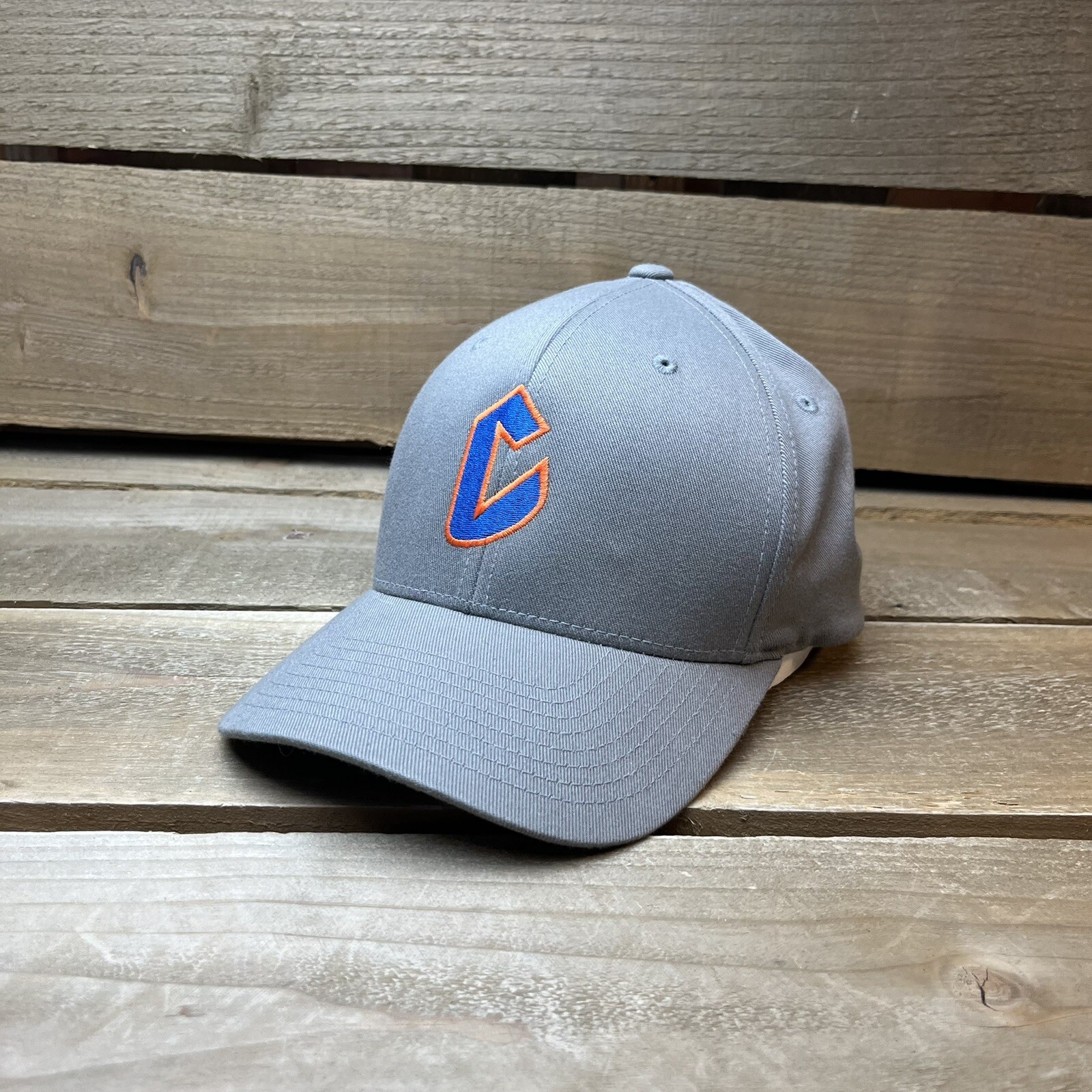 Casper Wyoming Crush Baseball Club Gray Youth Flex Fit Small Medium Hat Cap
