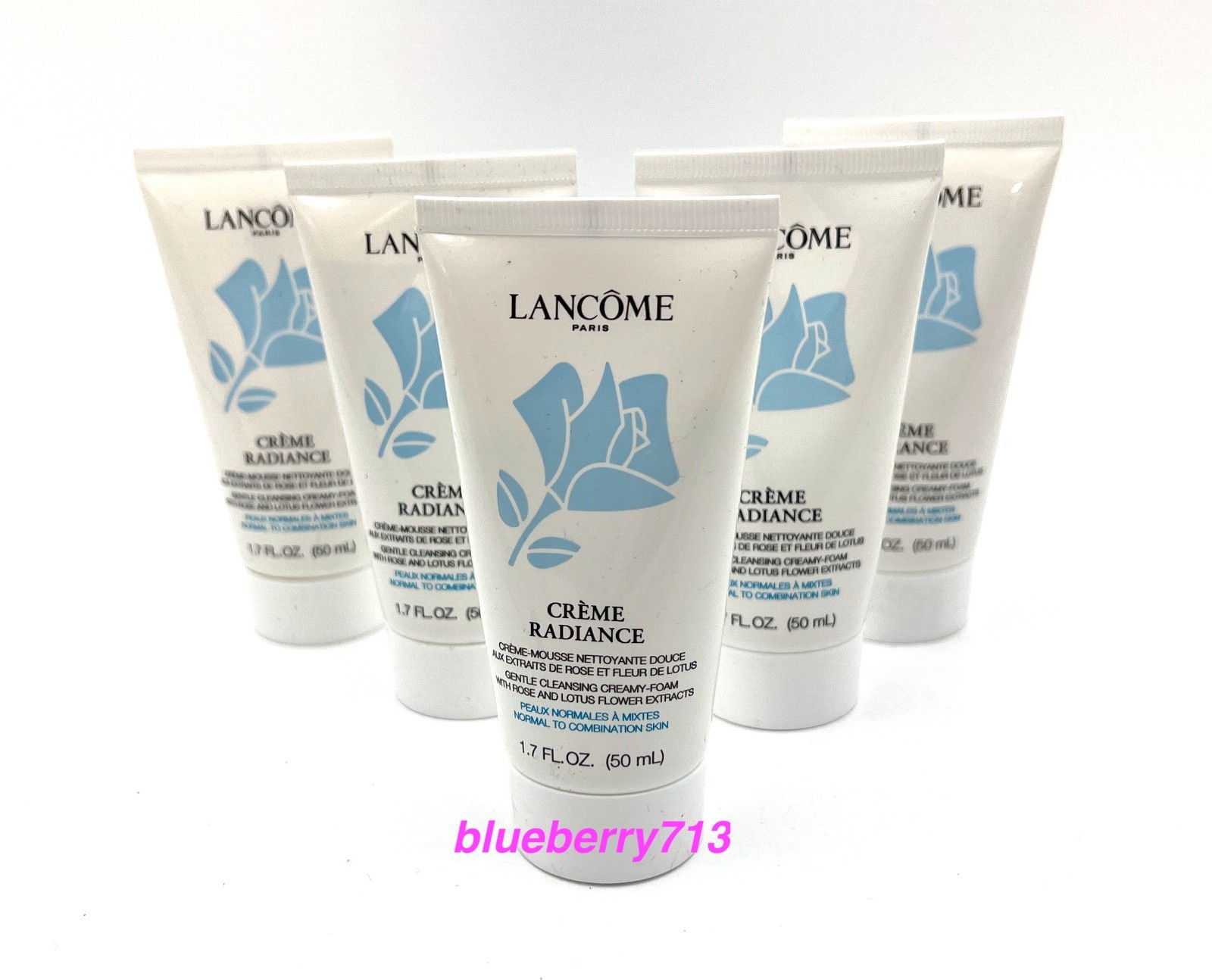 Lot of 5:  Lancome Radiance Gentle Cleansing Creamy-Foam 1.7 oz  Travel Size