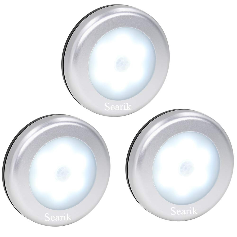 3 Pcs Motion Light Indoor, Magnetic Night Light Battery Powered Step Lights S...