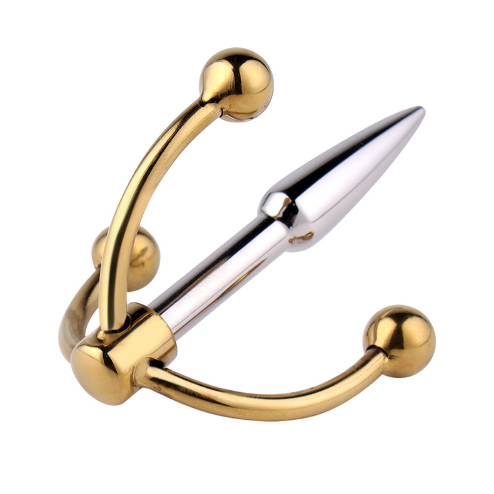 Male Metal Sounding Trainer Penis Plug Urethral Stretcher Dilator Enhancer BDSM