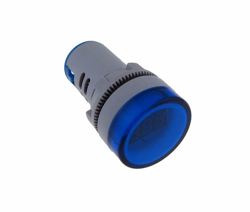 AC 60-500V Digital Voltage Meter Panel Mount M22 AD16-22DSV - Blue