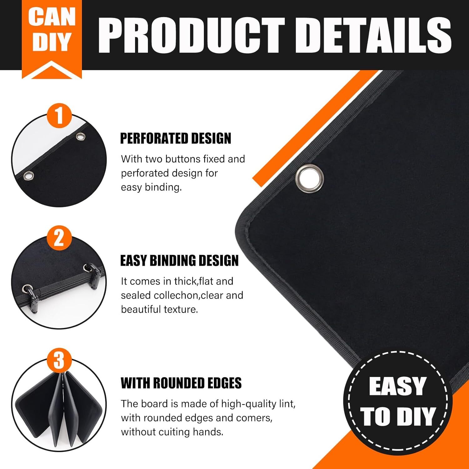 Patch Booklet Organizer Flip Page Patch Book Panel Board & Removable Ring Binder