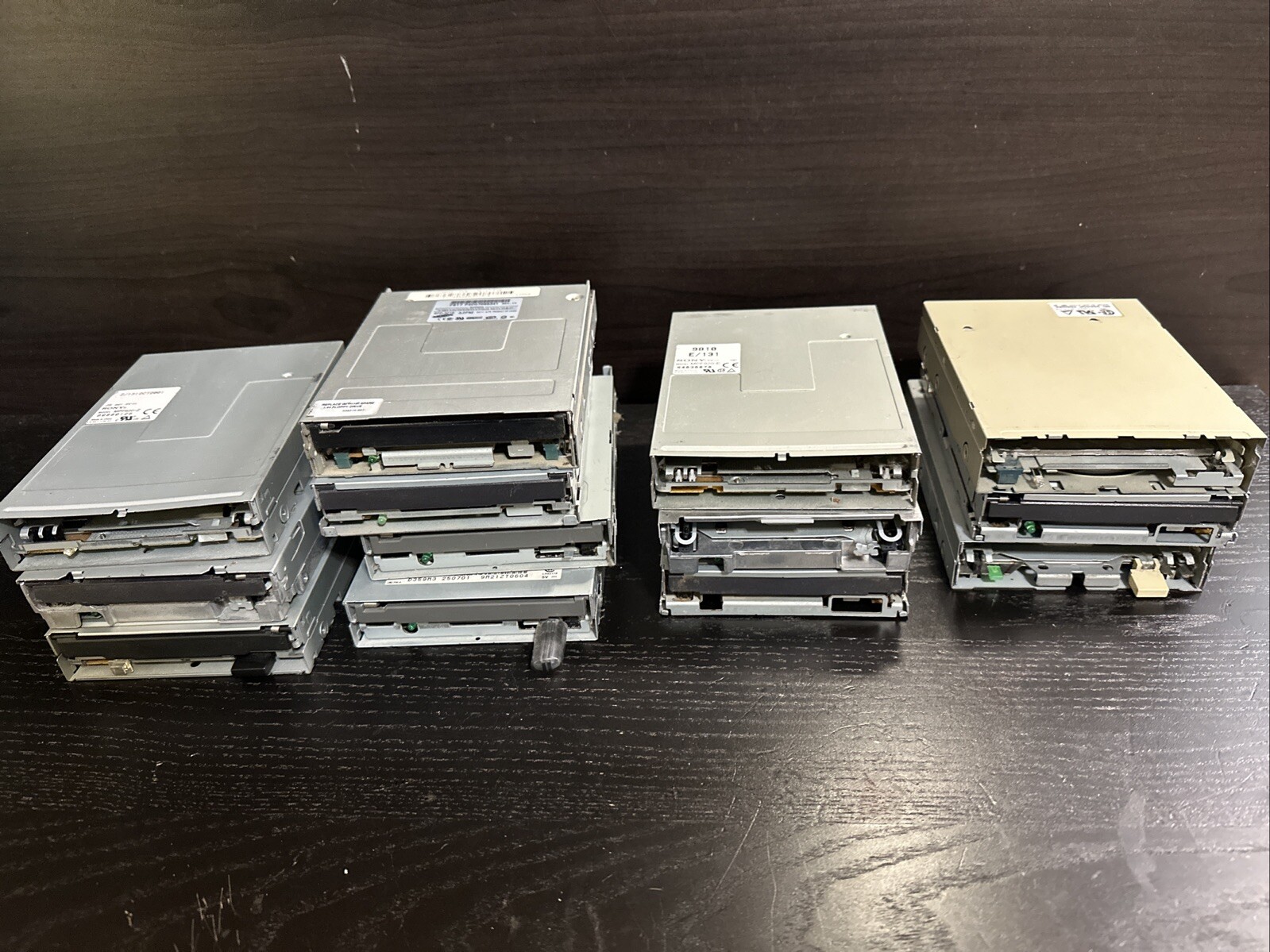 Tested - Lot of (13) 3.25” Floppy Disk Drives Vintage TEAC Toshiba Sony NEC Alps