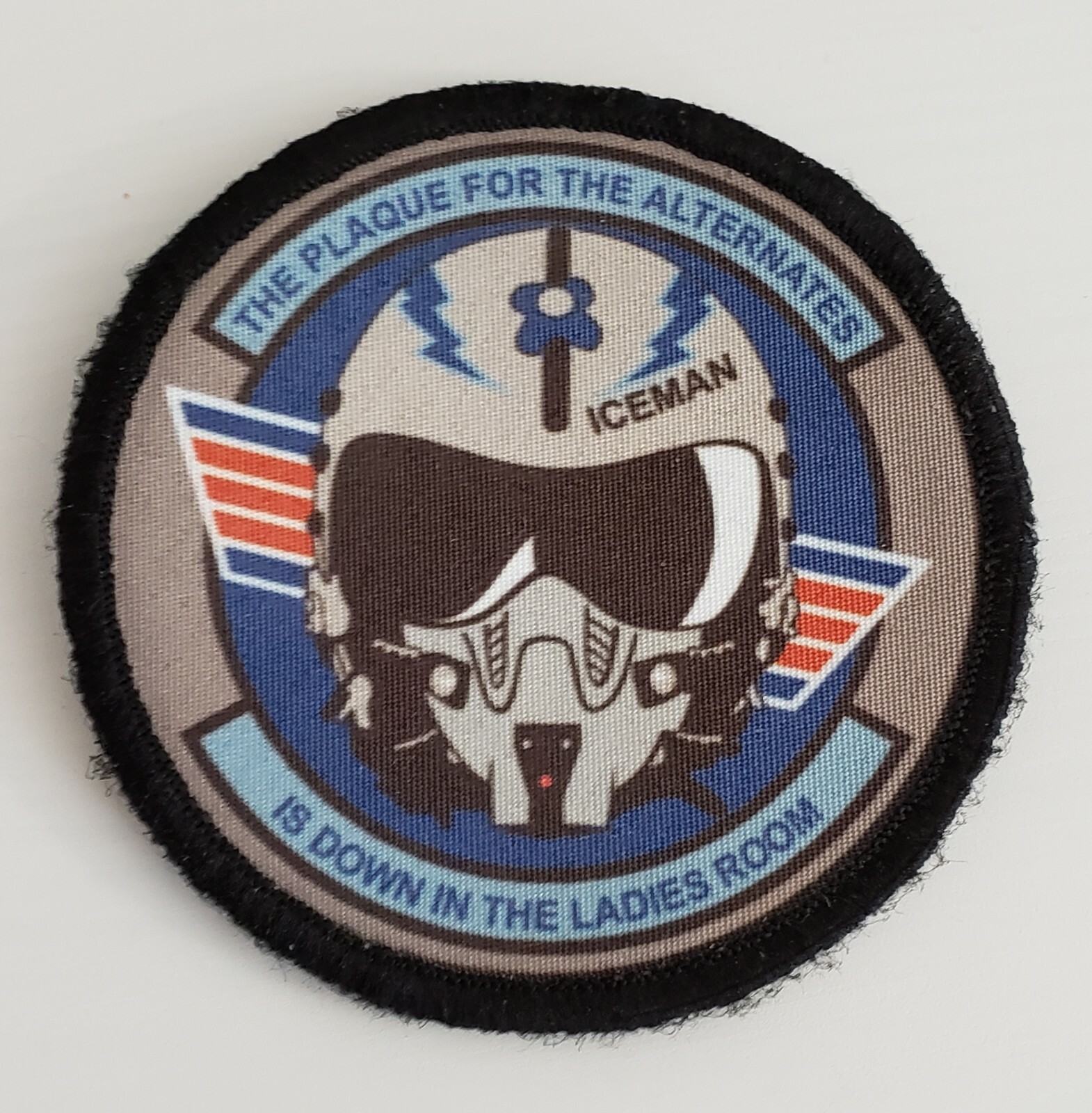 Top Gun Iceman Alternates Plaque Morale Patch Tactical Military USA Flag F14