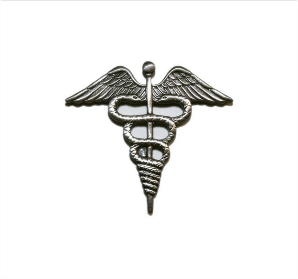 GENUINE U.S. NAVY BALL CAP DEVICE: HOSPITAL CORPSMAN