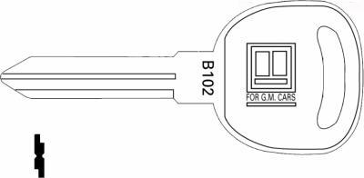 QUANTITY LOT OF 10 NEW GM BLAZER KEY BLANKS  B102  for GM 1999 and Up