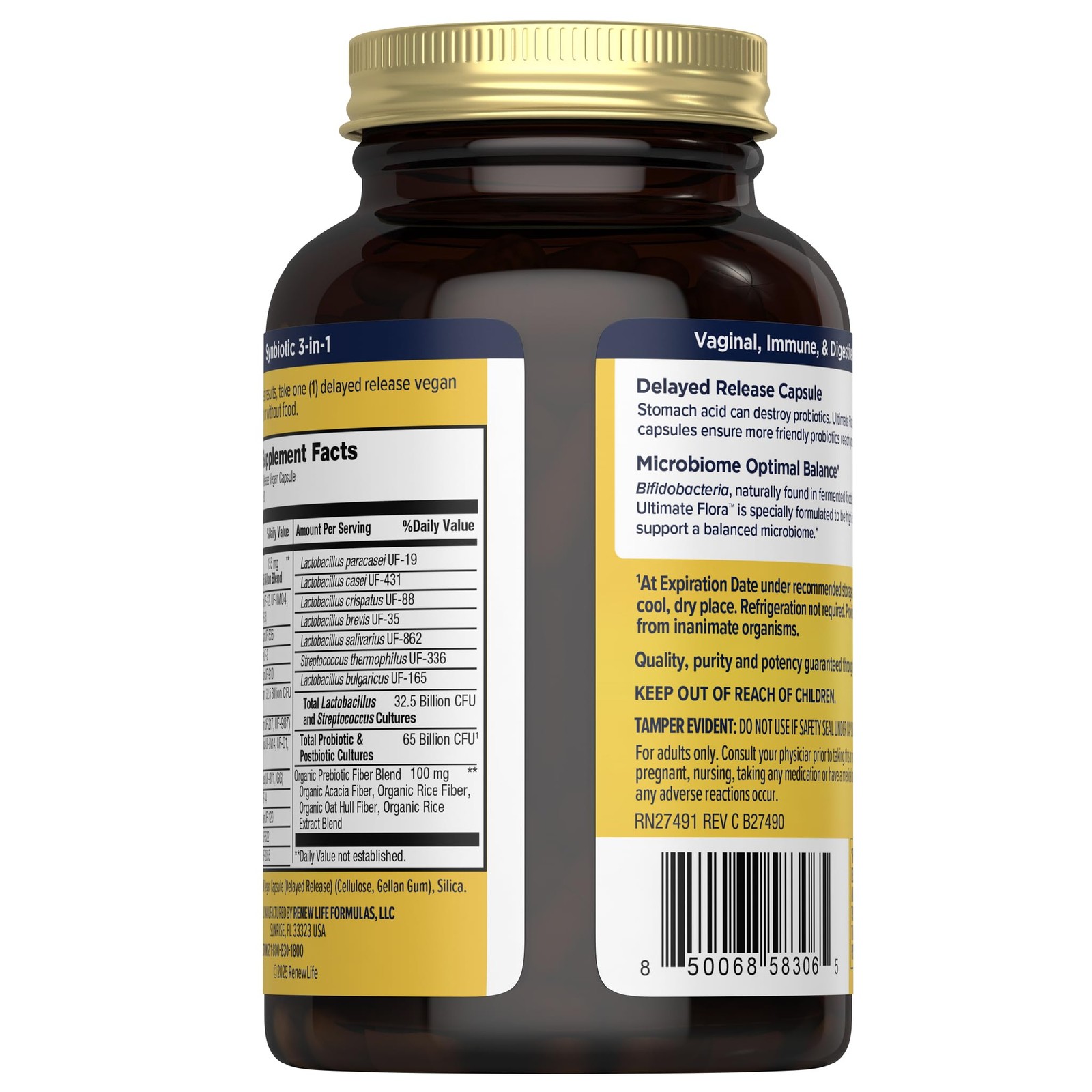 Women s Digestive Health Probiotics - 65 Billion CFU Delayed Release 30 Count
