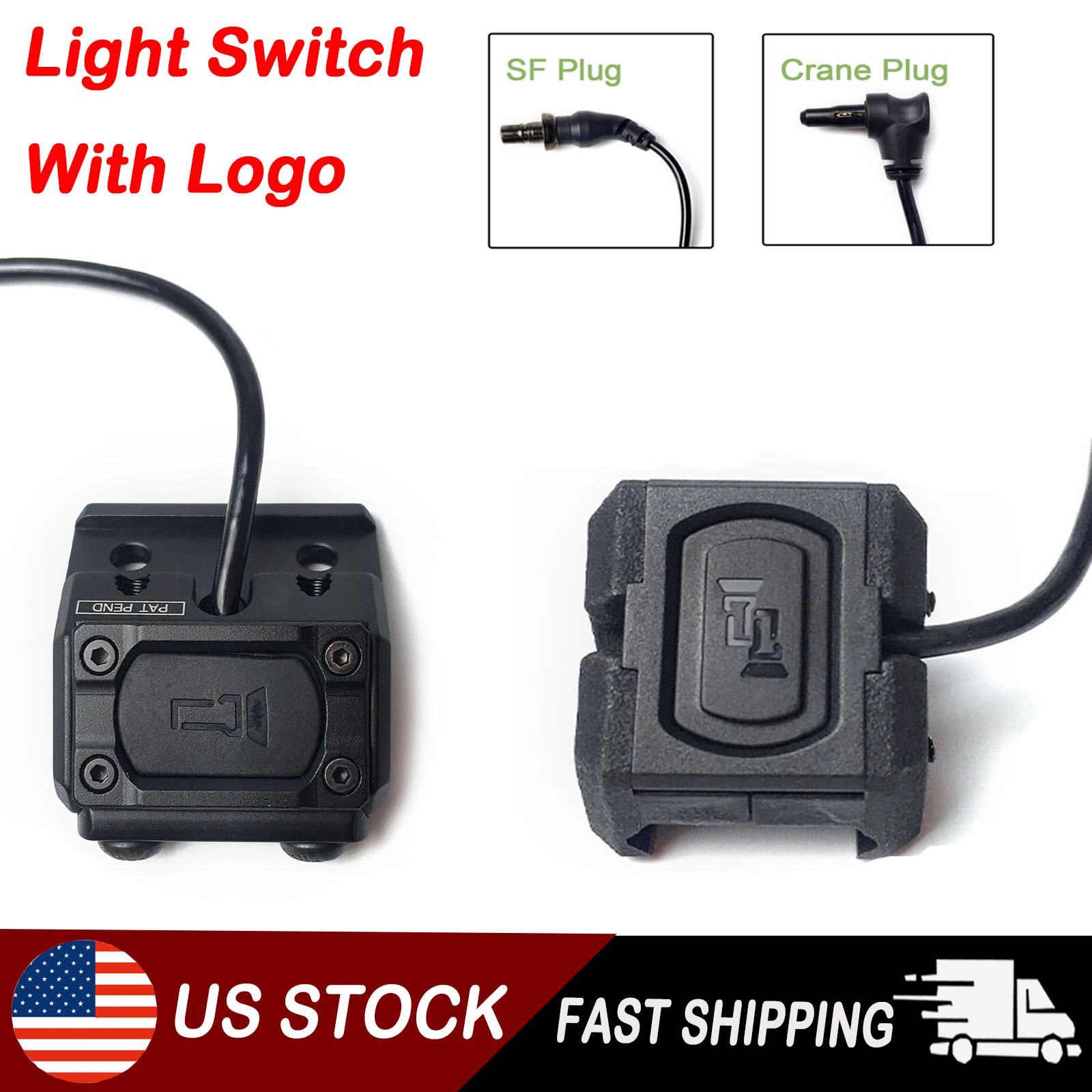 Tactical Button Remote Switch ForM300 M600 Light Hunting Laser For SF/Crane Plug