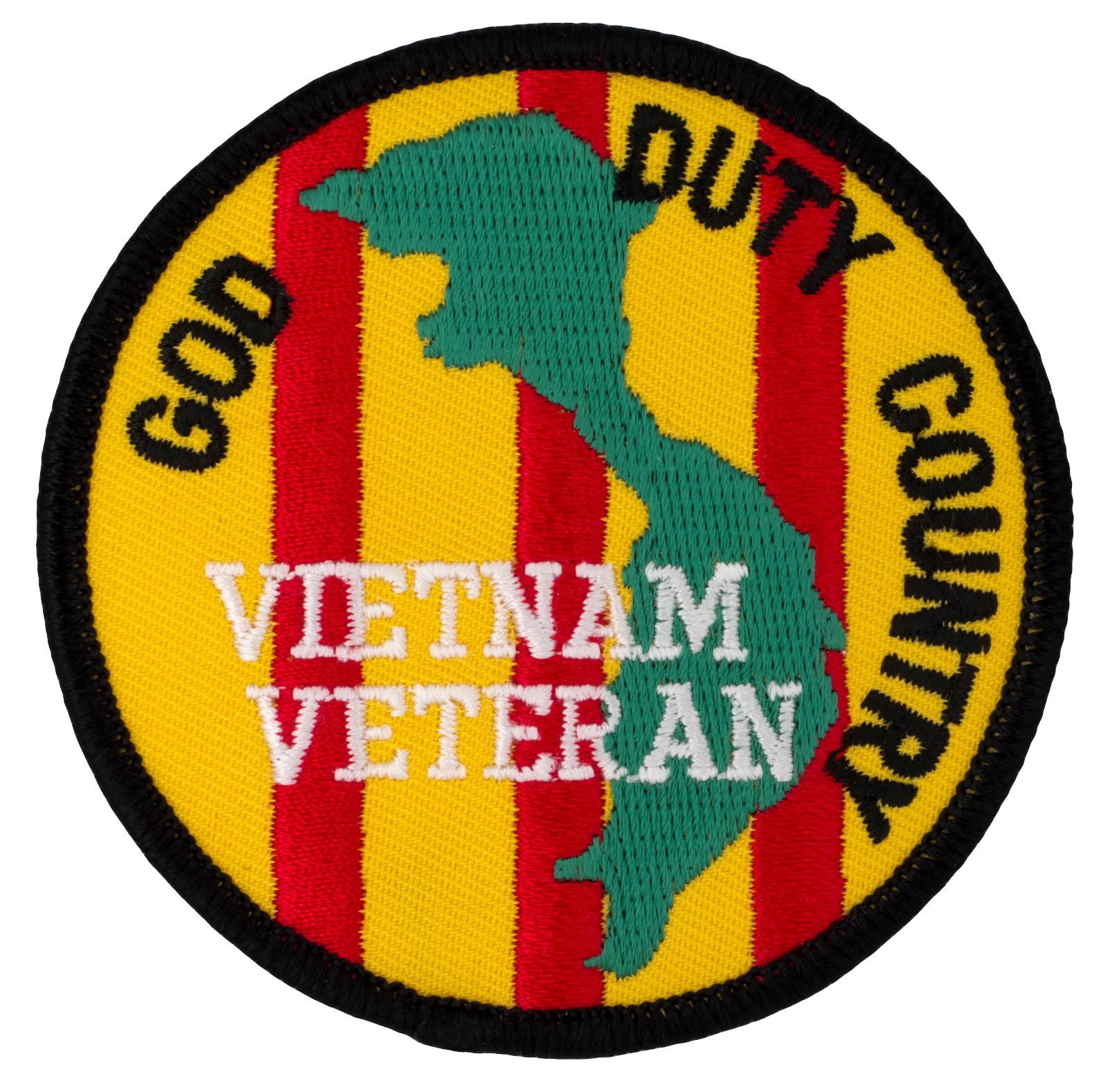 God Country Duty - Vietnam Veteran Patch (321) 3" Round Embroidered Patch 64404