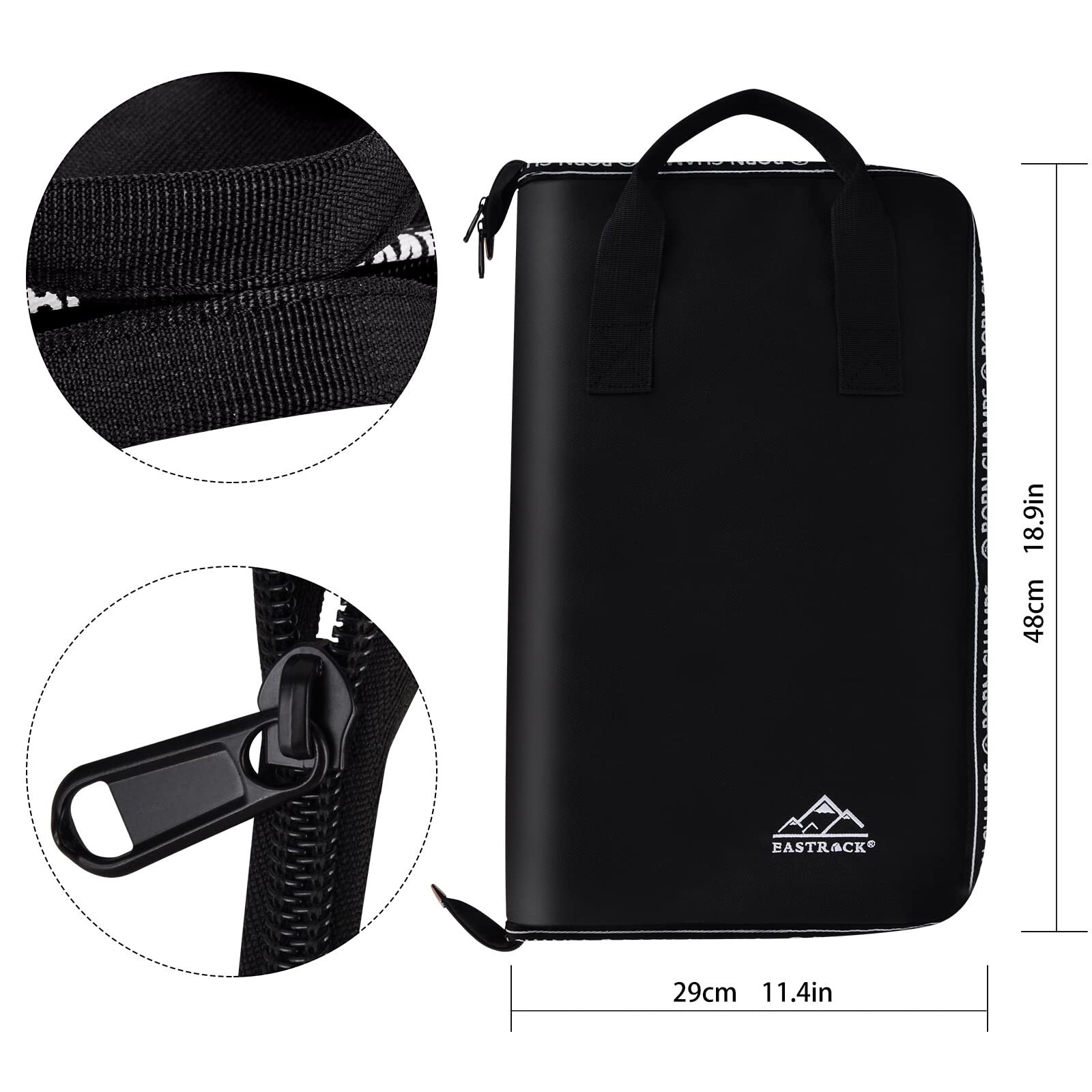 EASTROCK Drum Sticks Bag Drumstick Bag 18.9“*23.2” Large Capacity for Drumsti...