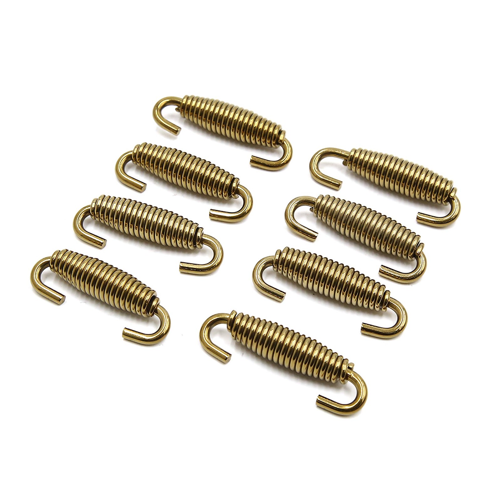 8pcs Stainless Steel Swivel Motorcycle Exhaust Pipe Gold Tone 14 x 10 x 2 cm