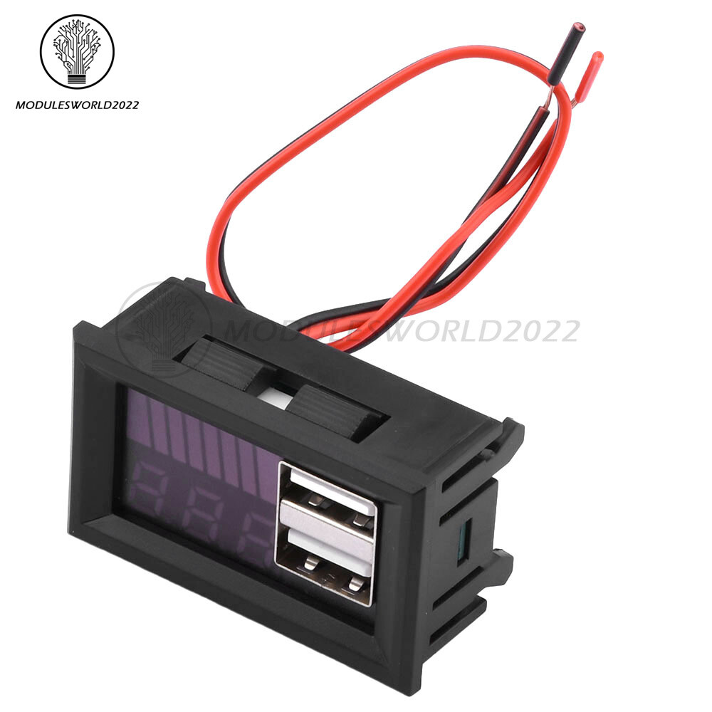 Digital Lead-acid /Li-ion Battery Capacity Voltage Meter Battery Level Indicator