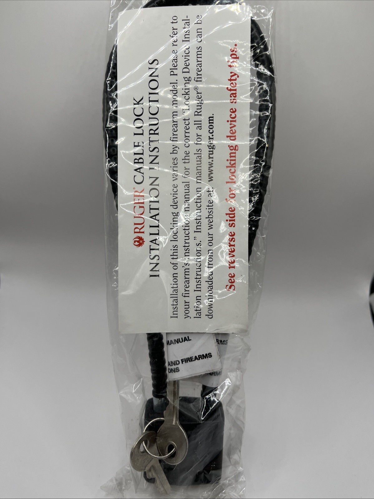 Gun Lock Ruger Firearm Gun Safety Cable Lock Brand New R11LC3 11"