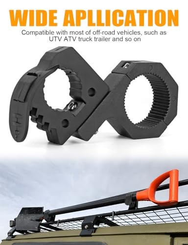 Roll Cage Mount Quick Release Rubber Clamp Kit from 1-1/7'' to 1-3/7'' Tools