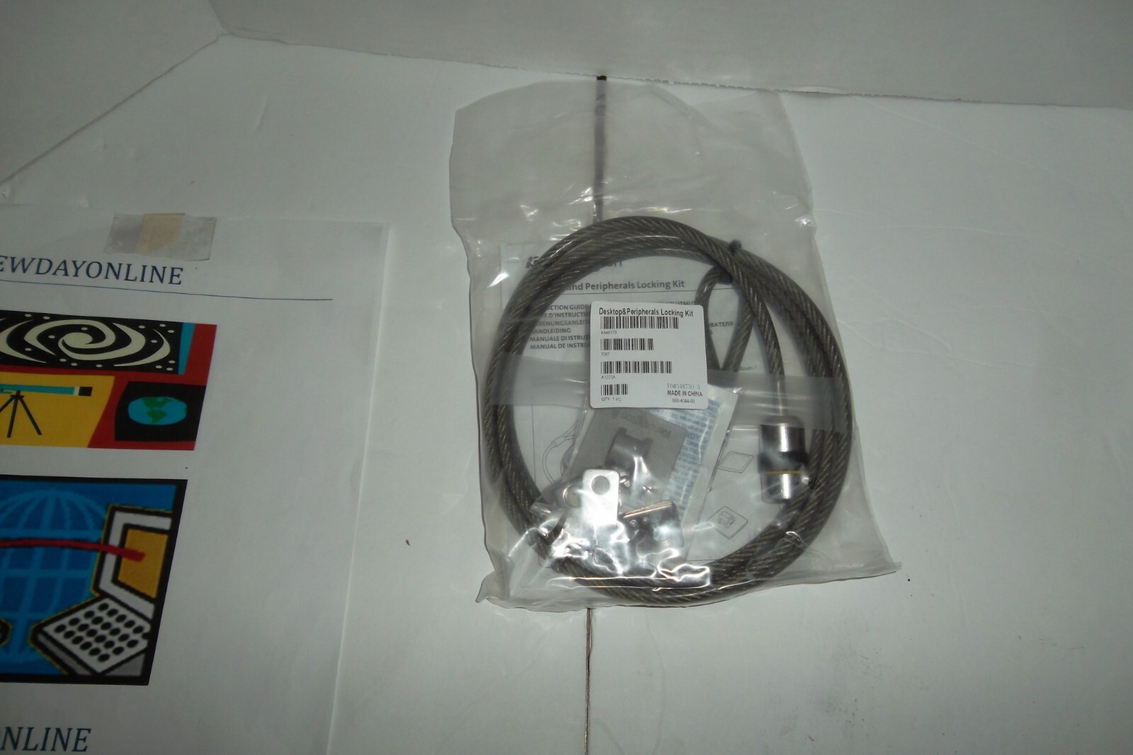 Kensington K64617S Lock for Desktop PCs Laptop 8 ft Steel Cable Keys K64617 NEW