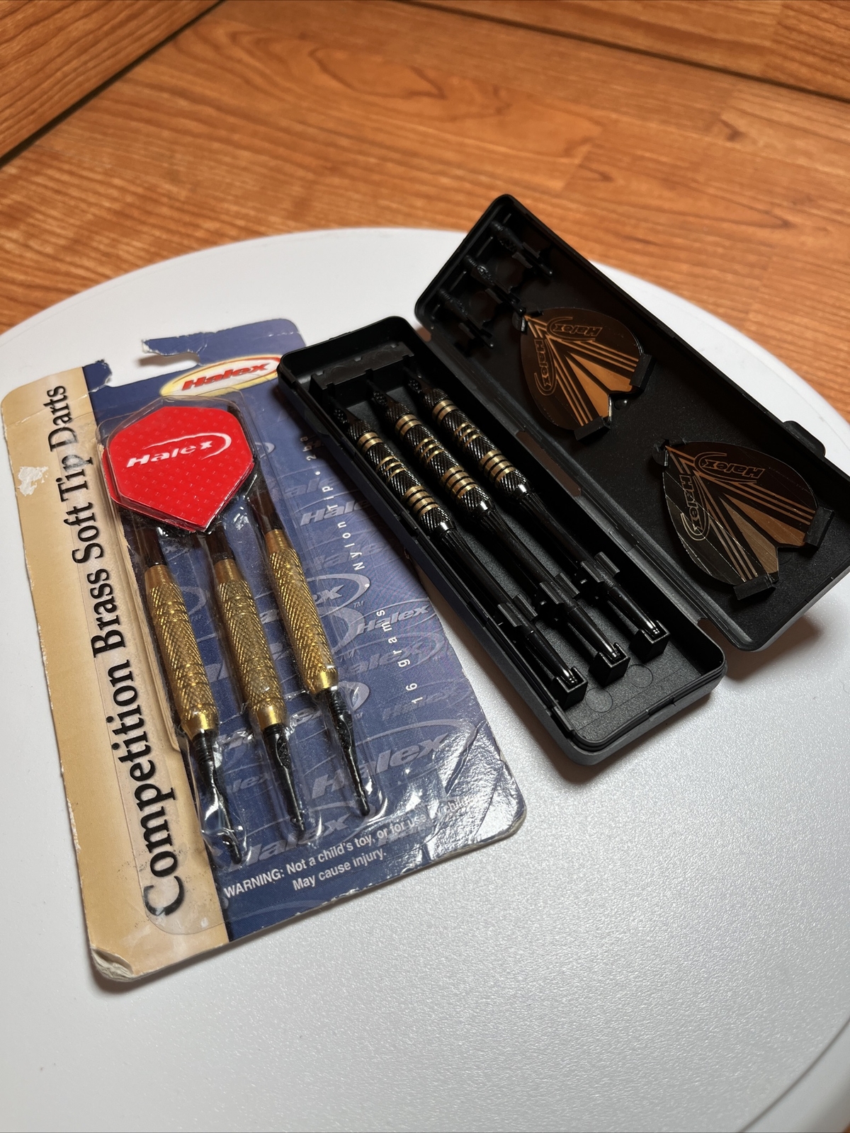 Halex Brass Soft Tip Dart Set Brass Darts Case Extra Tips Sealed