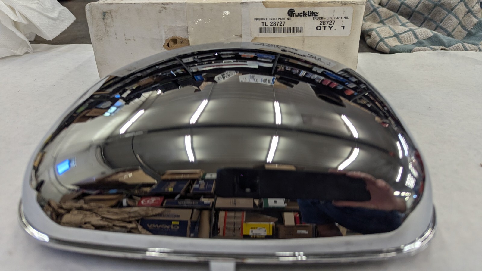 TL28727 Freightliner Mirror Back Cover LH Chrome 28727