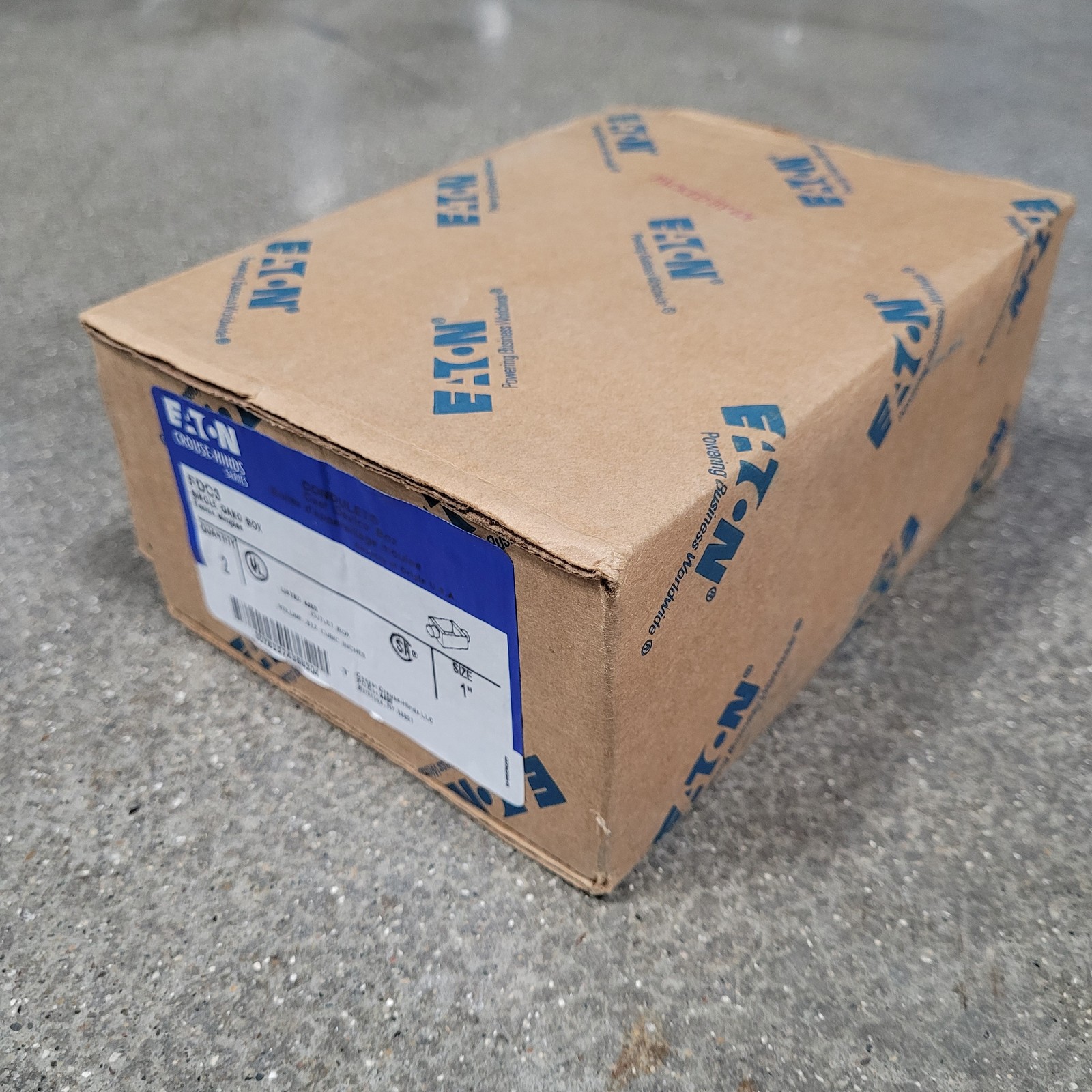 Pack of 2 -Eaton Crouse-Hinds Series FDC3, Size 1"  Cast Single Gang Box - NEW
