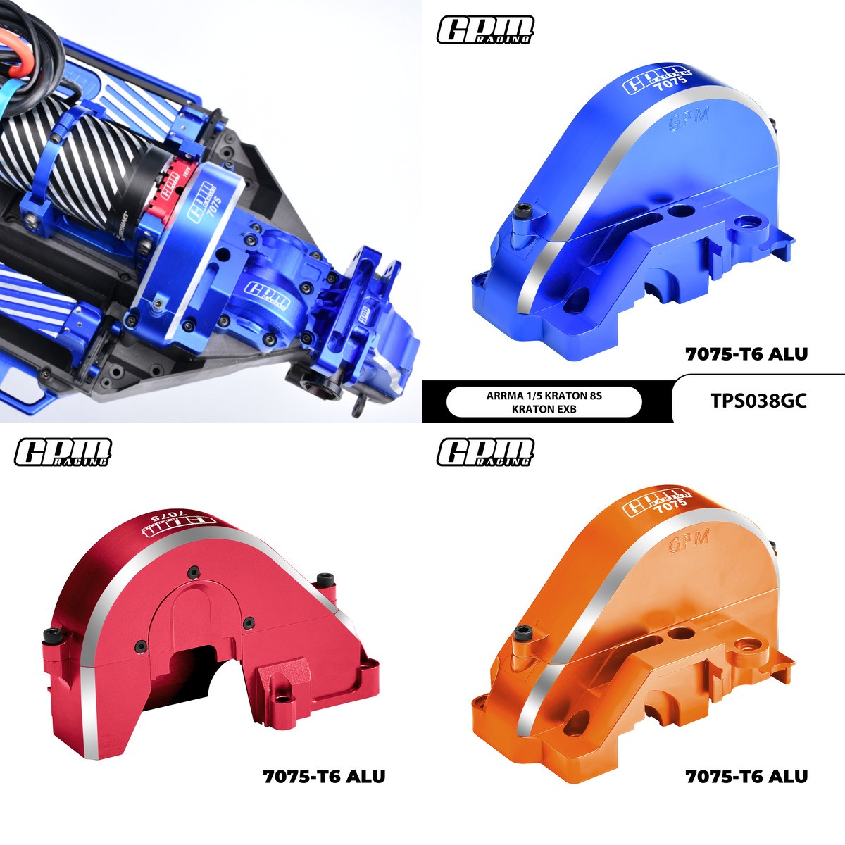 GPM Aluminum Alloy Large Gear Cover Cap for TRAXXAS 1/6 FUNCO 8S RC CAR