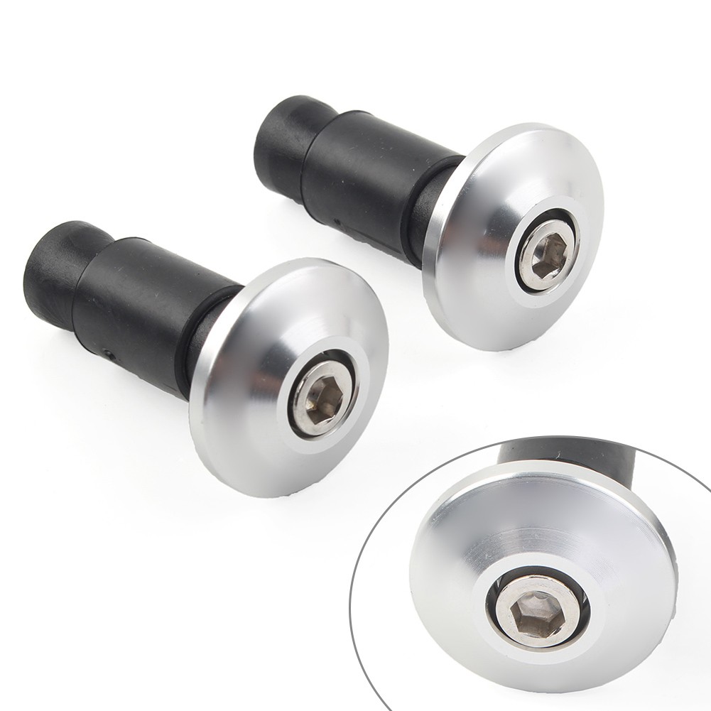 Motorcycle CNC 7/8'' Handle Bar End Cap Grips Cap Plugs Dirt bike Silver US