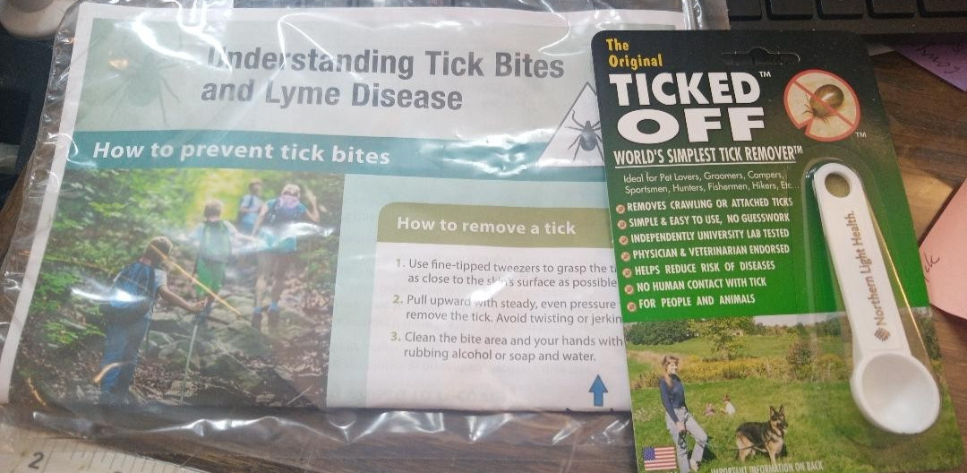 Tick Prevention Kit Informative Papers and Tick Remover