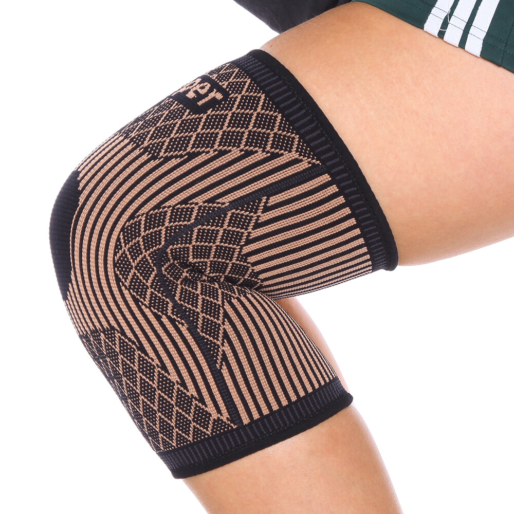 Copper Infused Knee Brace Support Stabilizer Patella Compression Sleeve Wrap Gym