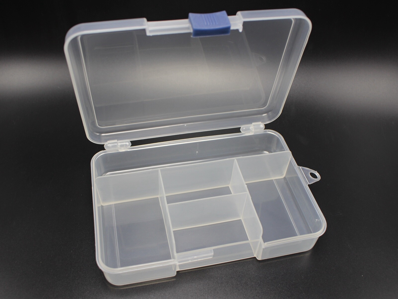Clear Plastic Box Jewelry Beads Display Compartment Storage Container Case 144mm