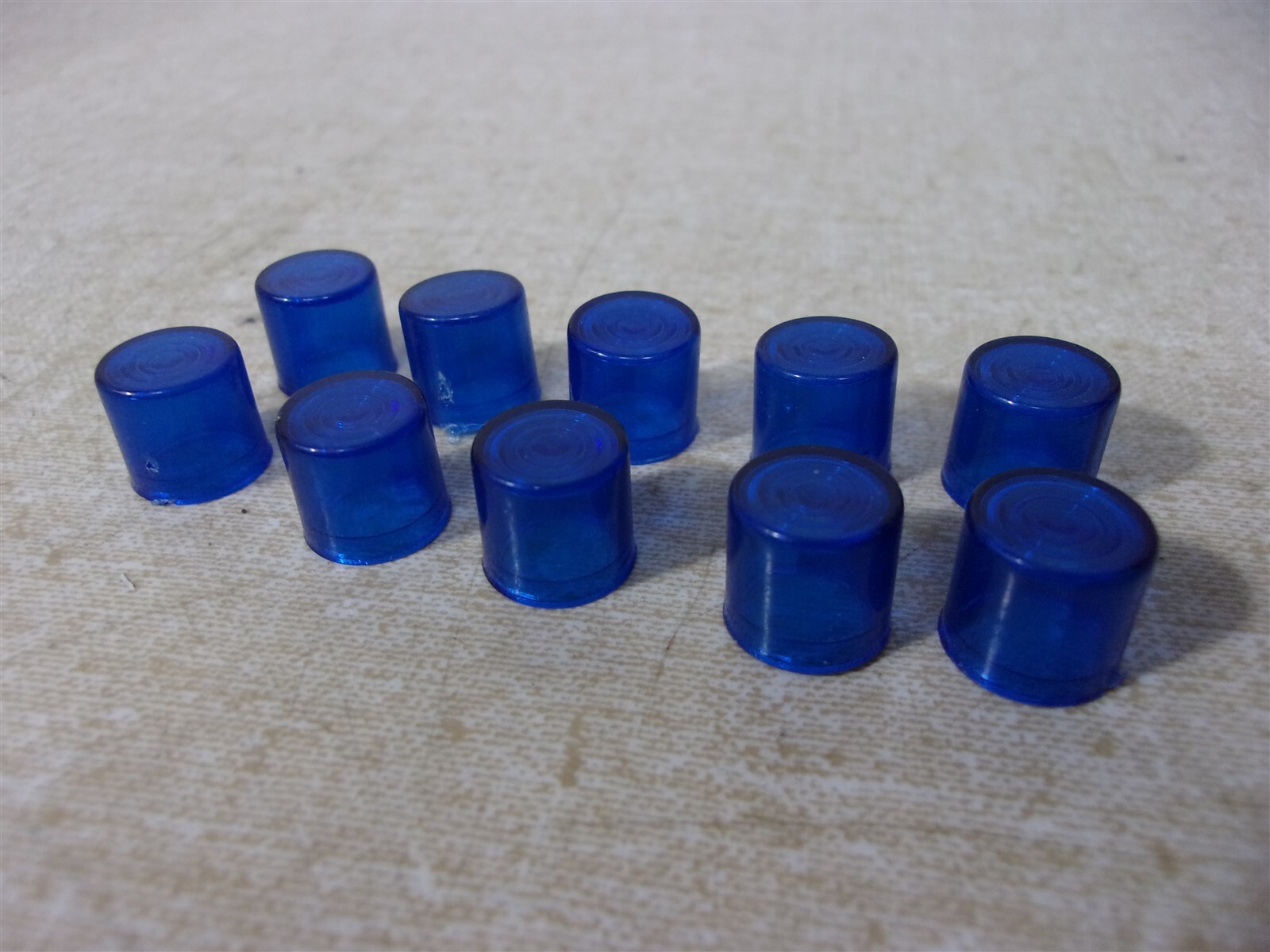 NEW  Blue Plastic Pilot Light Caps Lenses, Lot of 10  *FREE SHIPPING*