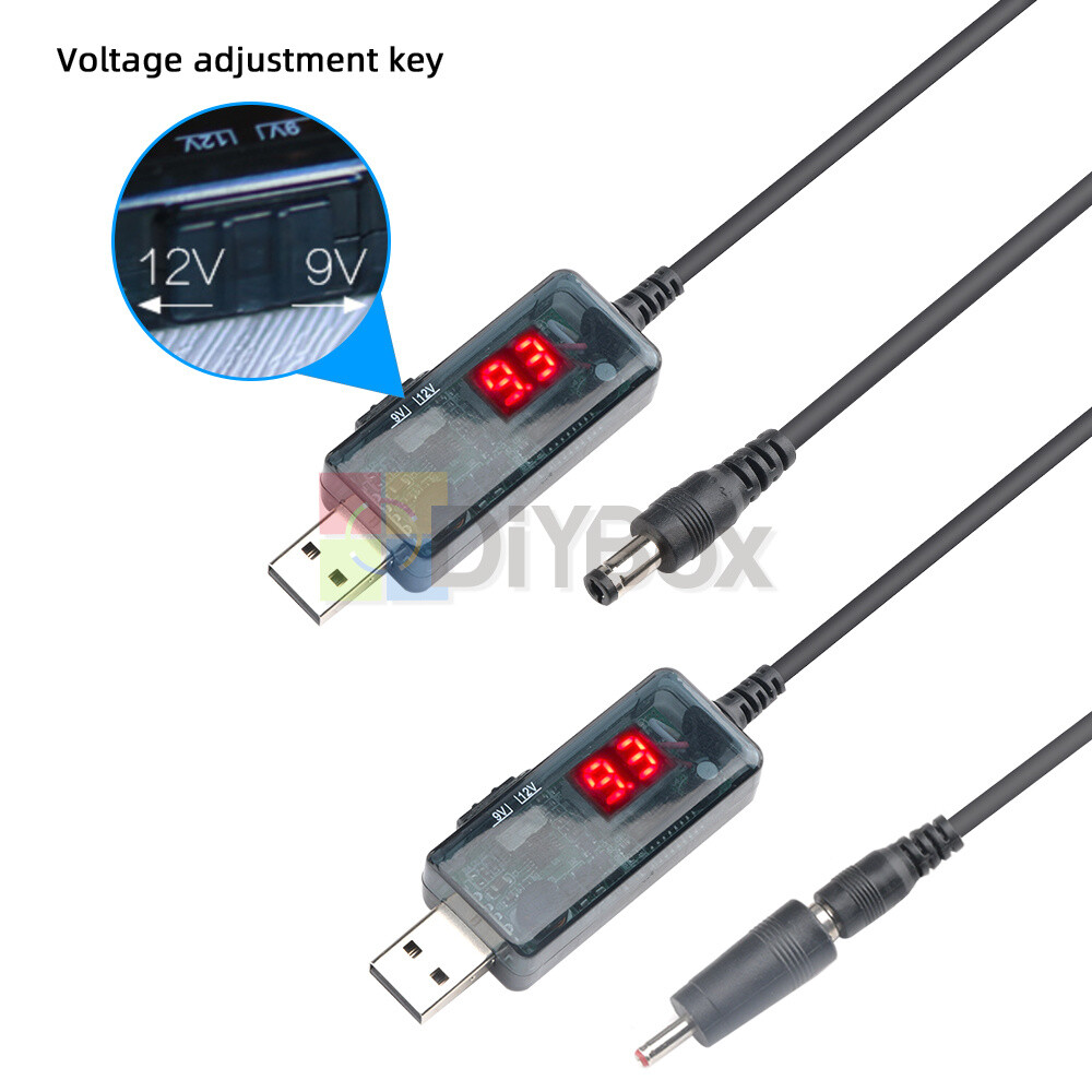 USB power boost line DC 5V to 9V 12V Step UP Voltage Adapter Cable 1A Step-up