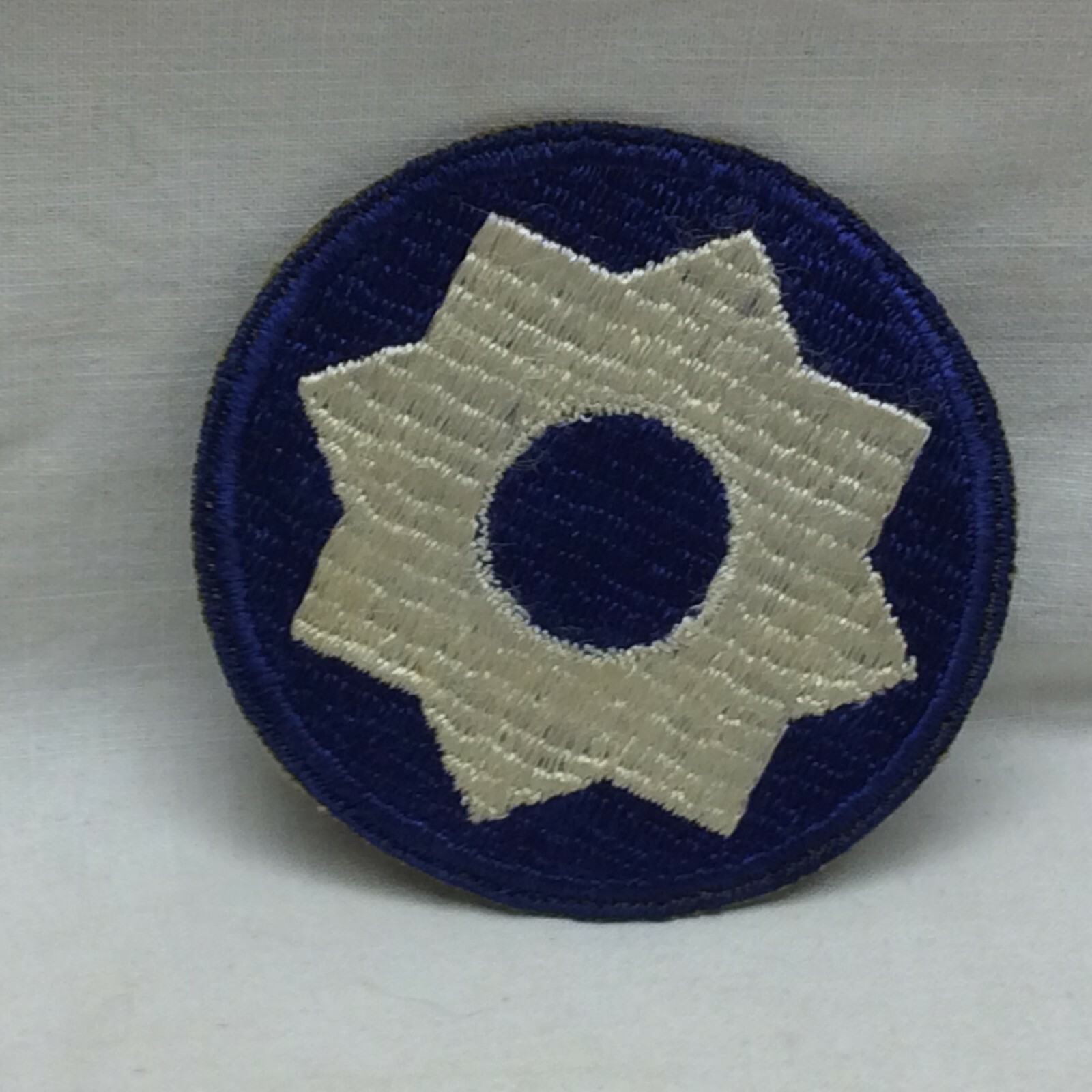 Military Patch Badge Army 8th Service Command Green Back Variant 8