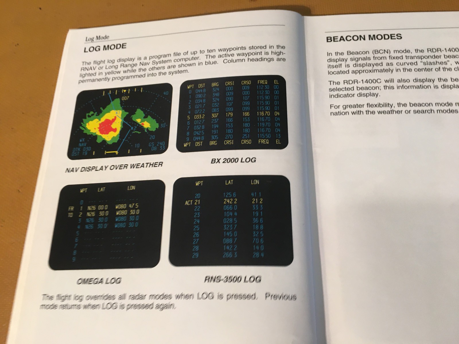 Bendix RDR-1400C Color Radar Pilot's Guide Manual