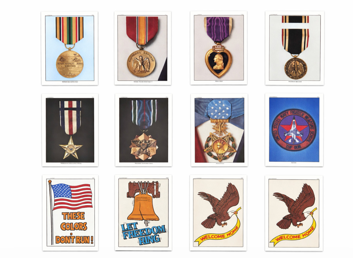 1991 Topps Desert Storm Sticker Cards Lot 11 #34–44