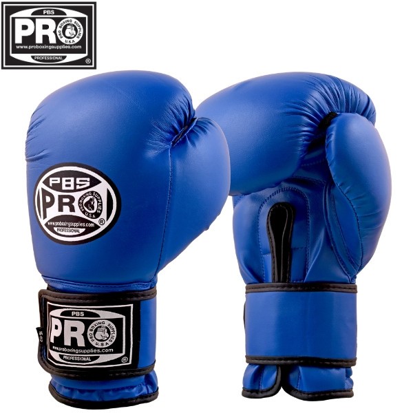 ProBoxing® Leather Boxing Gloves - Blue - Premium Boxing Gloves, Sparring, MMA