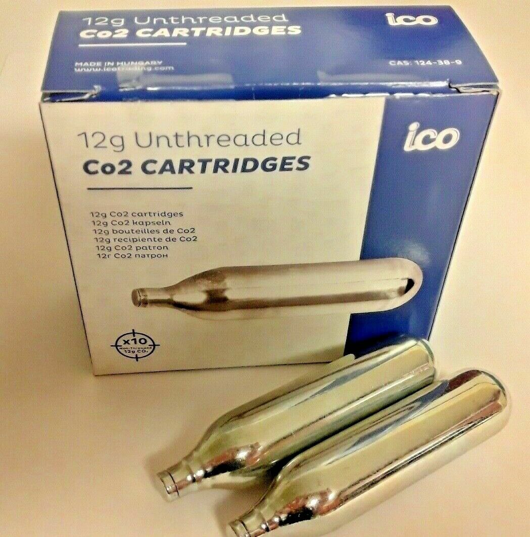 200 CO2 12 gram EURO cartridges 12g non-threaded C02 paintball airsoft 12gICO