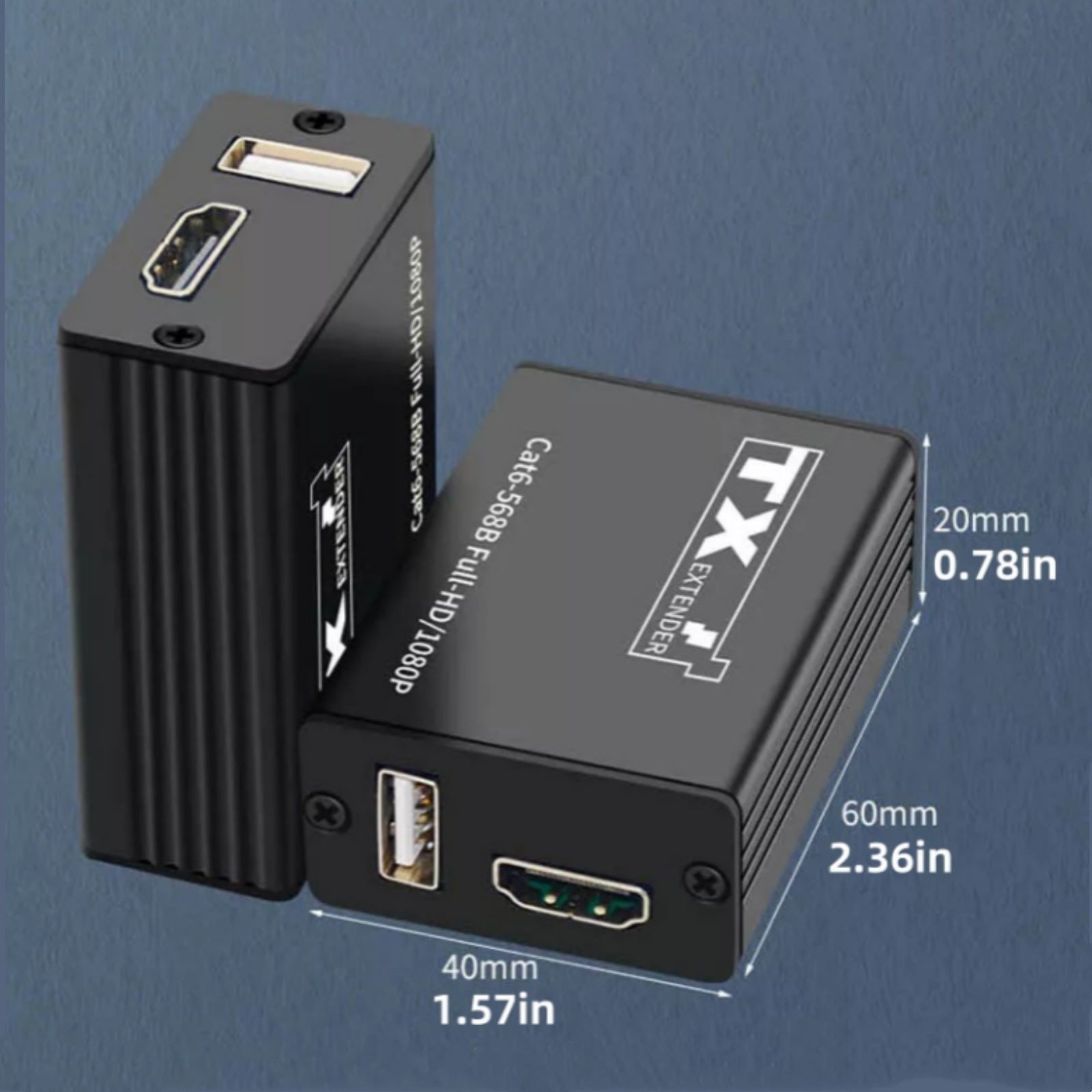 New USB KVM HDMI Extender RJ45 Cat6 Ethernet Network Cable For DVR NVR Recorder