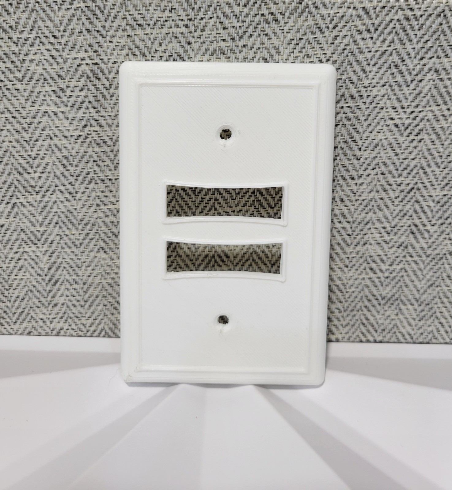WHITE ONLY Duplex (2) Remcon Switch Plate Low Voltage Cover