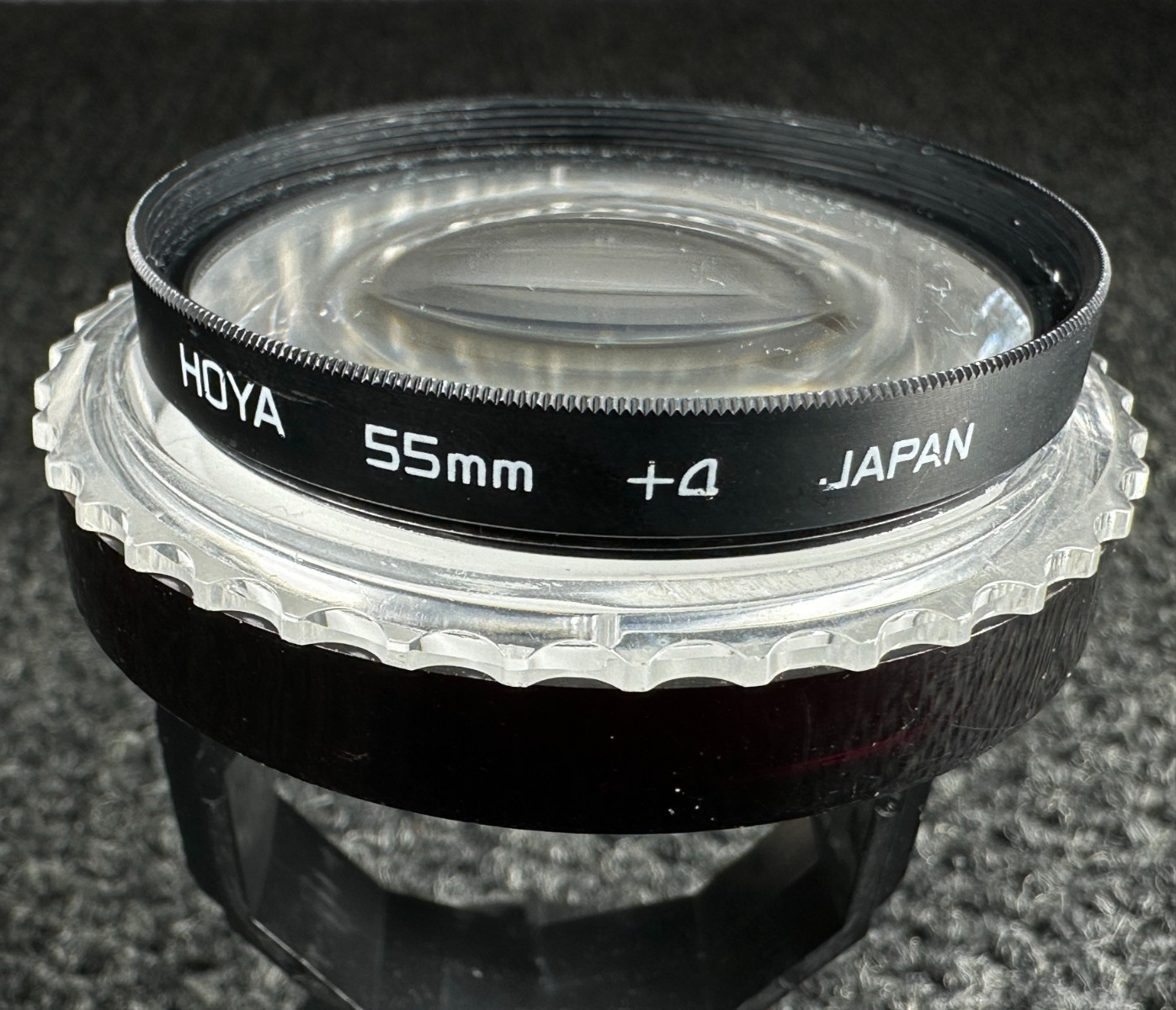 ☆ HOYA 55mm +4 Close-Up Magnifier Screw-On Filter ☆ With Case ☆371