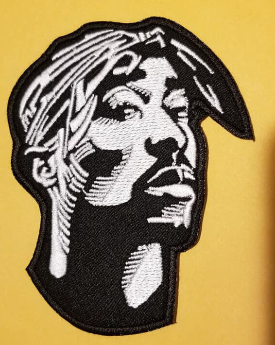 Tupac Shakur Embroidered Patch approx  2.75X3.5"