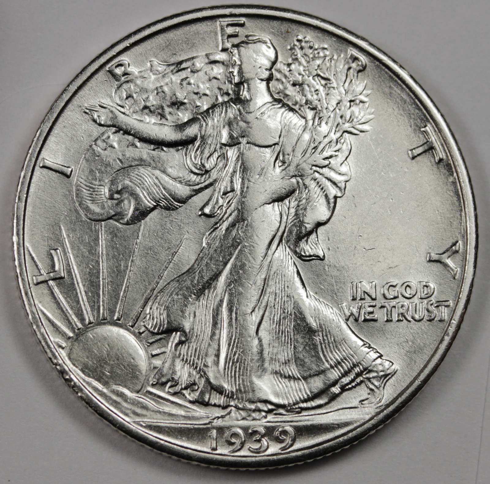 1939-s Walking Liberty Half.  A.U. (Inventory A)