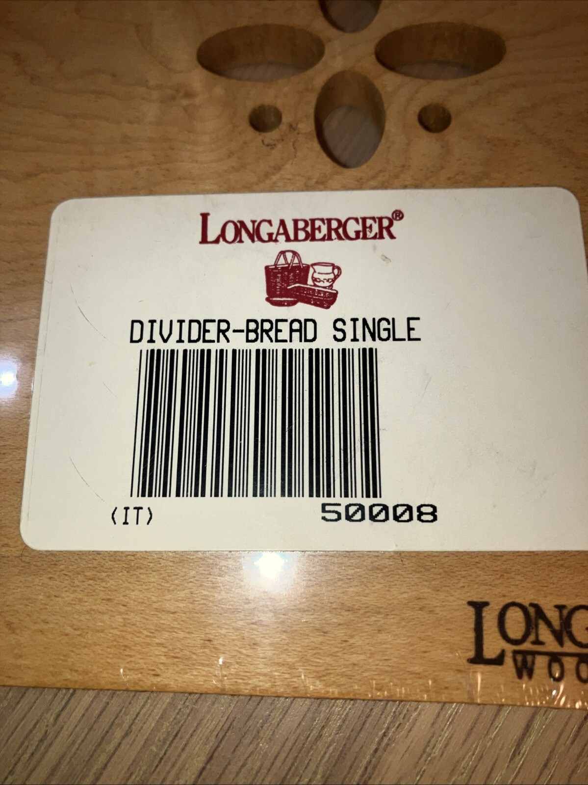 Longaberger WoodCrafts Bread Basket Divider