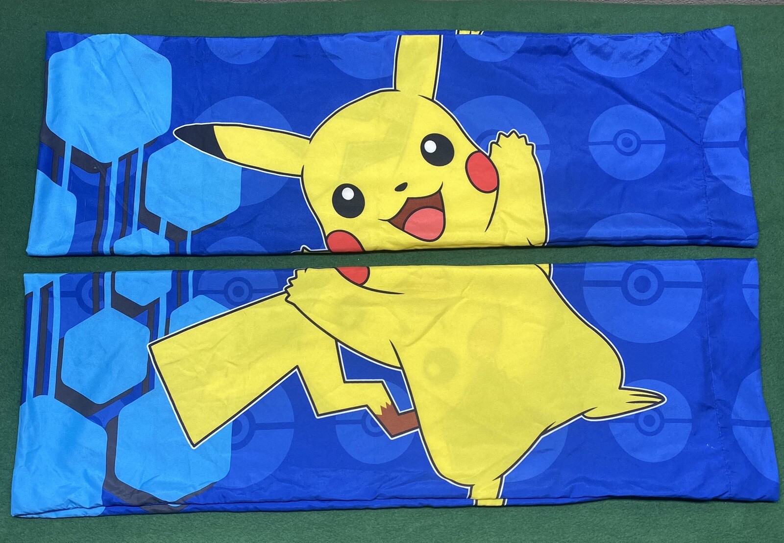 PAIR 2017 Pokémon Pikachu Pokeball Pillowcases -Blue & Yellow Boys Bedroom Decor