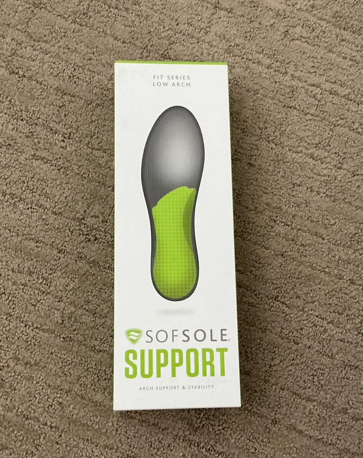 SOFSOLE SUPPORT Fit Series Low Arch Support & Stability Men’s Insole SZ 11-12