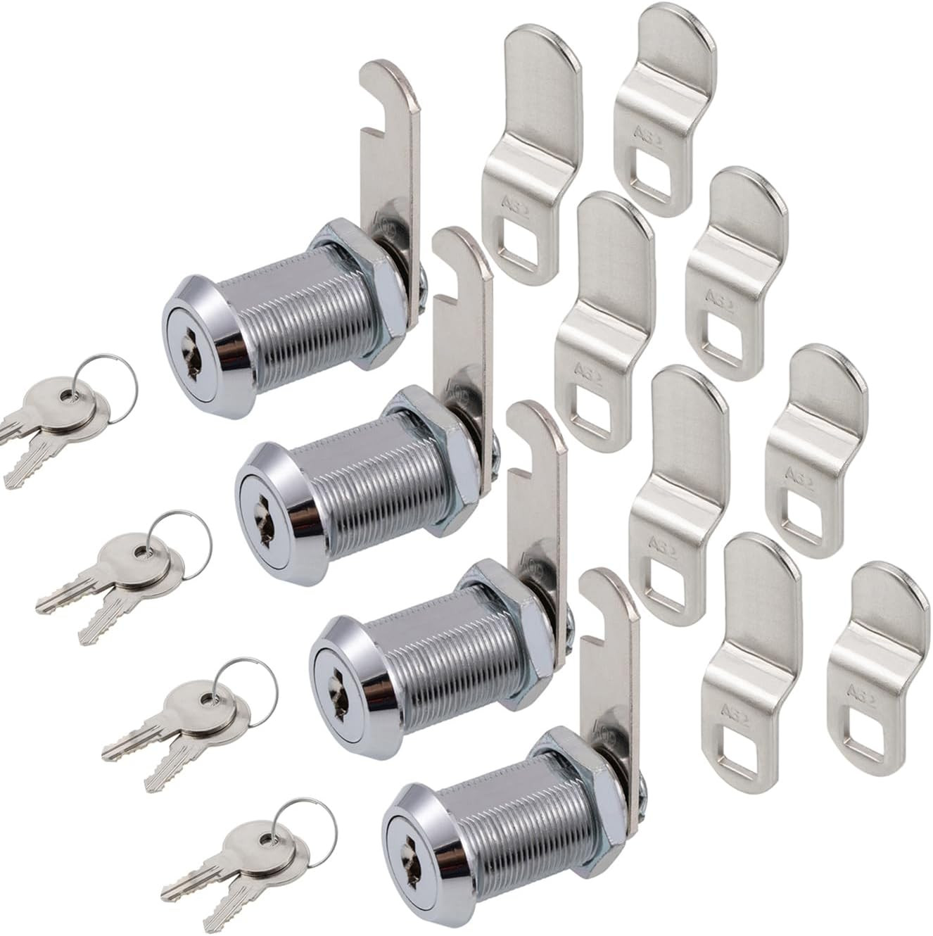 Cabinet Cam Lock, 1-1/8 Inch Keyed Alike Cam Locks Secure File Drawer Door Mailb